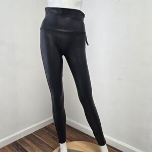 Spanx Faux Leather Leggings Women's XL Black Pant Stretch Hgh Waist NWT